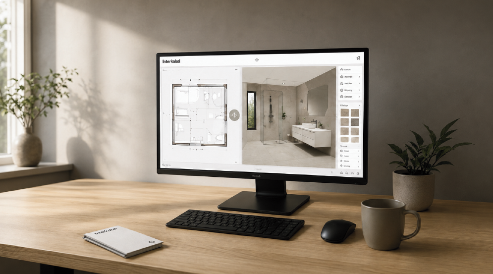 3D-visualisering av ett badrum
